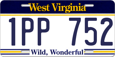 WV license plate 1PP752