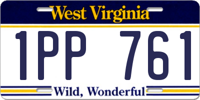 WV license plate 1PP761