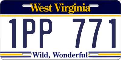 WV license plate 1PP771