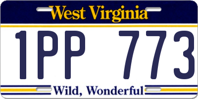 WV license plate 1PP773