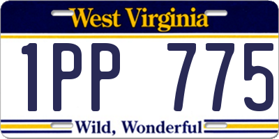 WV license plate 1PP775