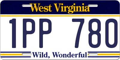WV license plate 1PP780