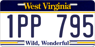 WV license plate 1PP795