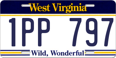 WV license plate 1PP797