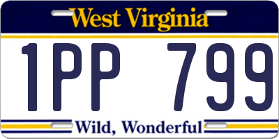 WV license plate 1PP799