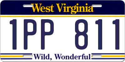 WV license plate 1PP811