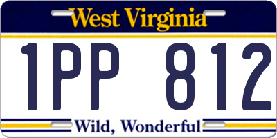 WV license plate 1PP812
