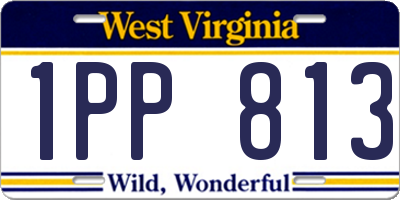 WV license plate 1PP813