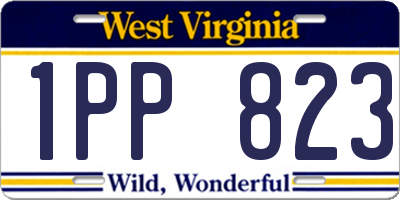 WV license plate 1PP823