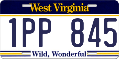 WV license plate 1PP845