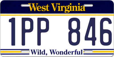 WV license plate 1PP846