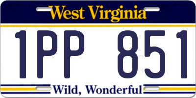 WV license plate 1PP851