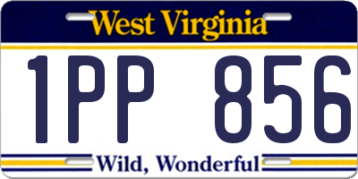 WV license plate 1PP856
