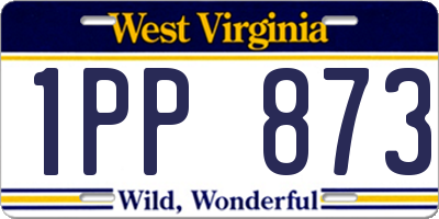WV license plate 1PP873