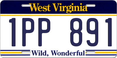 WV license plate 1PP891