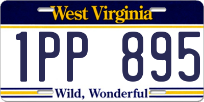 WV license plate 1PP895