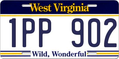 WV license plate 1PP902