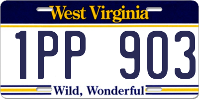 WV license plate 1PP903