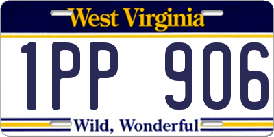 WV license plate 1PP906