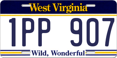 WV license plate 1PP907