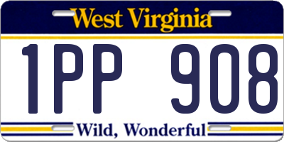 WV license plate 1PP908