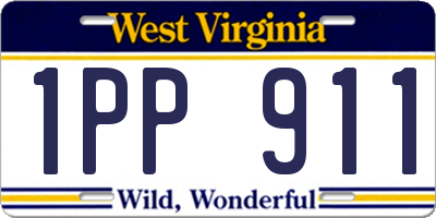 WV license plate 1PP911
