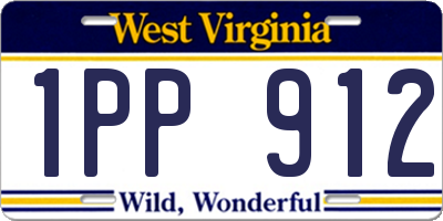 WV license plate 1PP912