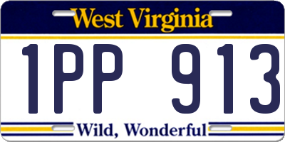 WV license plate 1PP913