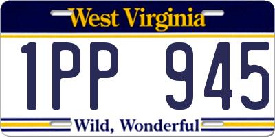 WV license plate 1PP945