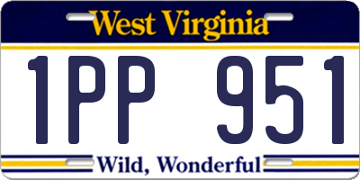 WV license plate 1PP951