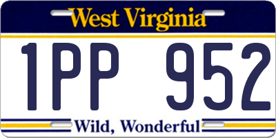 WV license plate 1PP952
