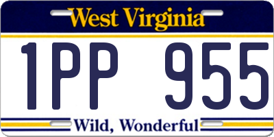 WV license plate 1PP955