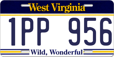 WV license plate 1PP956