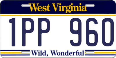 WV license plate 1PP960