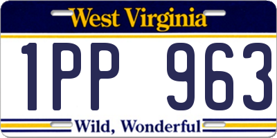 WV license plate 1PP963