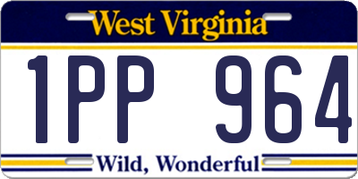 WV license plate 1PP964