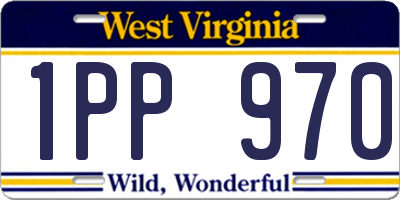 WV license plate 1PP970