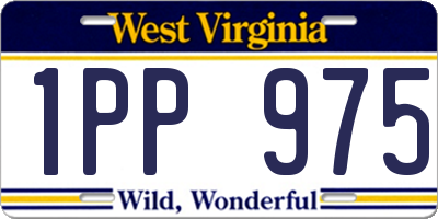 WV license plate 1PP975