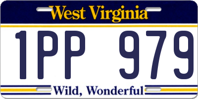 WV license plate 1PP979