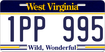 WV license plate 1PP995