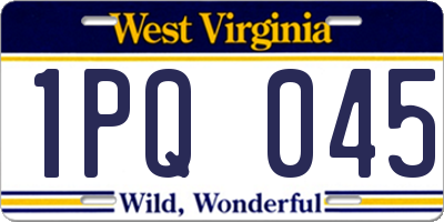 WV license plate 1PQ045