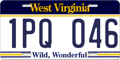 WV license plate 1PQ046