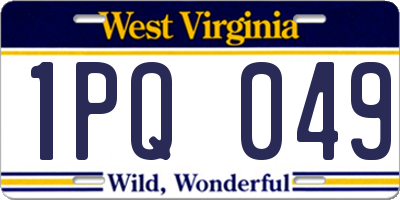 WV license plate 1PQ049