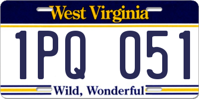 WV license plate 1PQ051