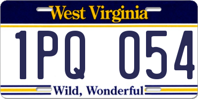 WV license plate 1PQ054