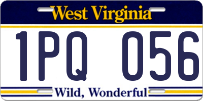 WV license plate 1PQ056
