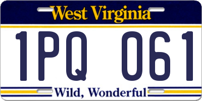 WV license plate 1PQ061