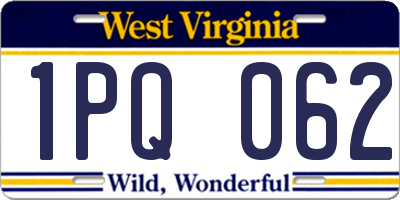 WV license plate 1PQ062