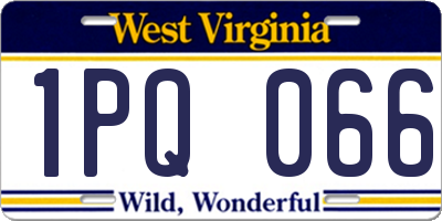 WV license plate 1PQ066