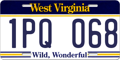 WV license plate 1PQ068